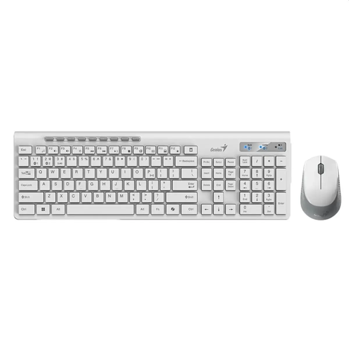 GENIUS 31340015400 SlimStar 8230 fehér vezeték nélküli Bluetooth és USB Type-A numerikus billentyűzet #1