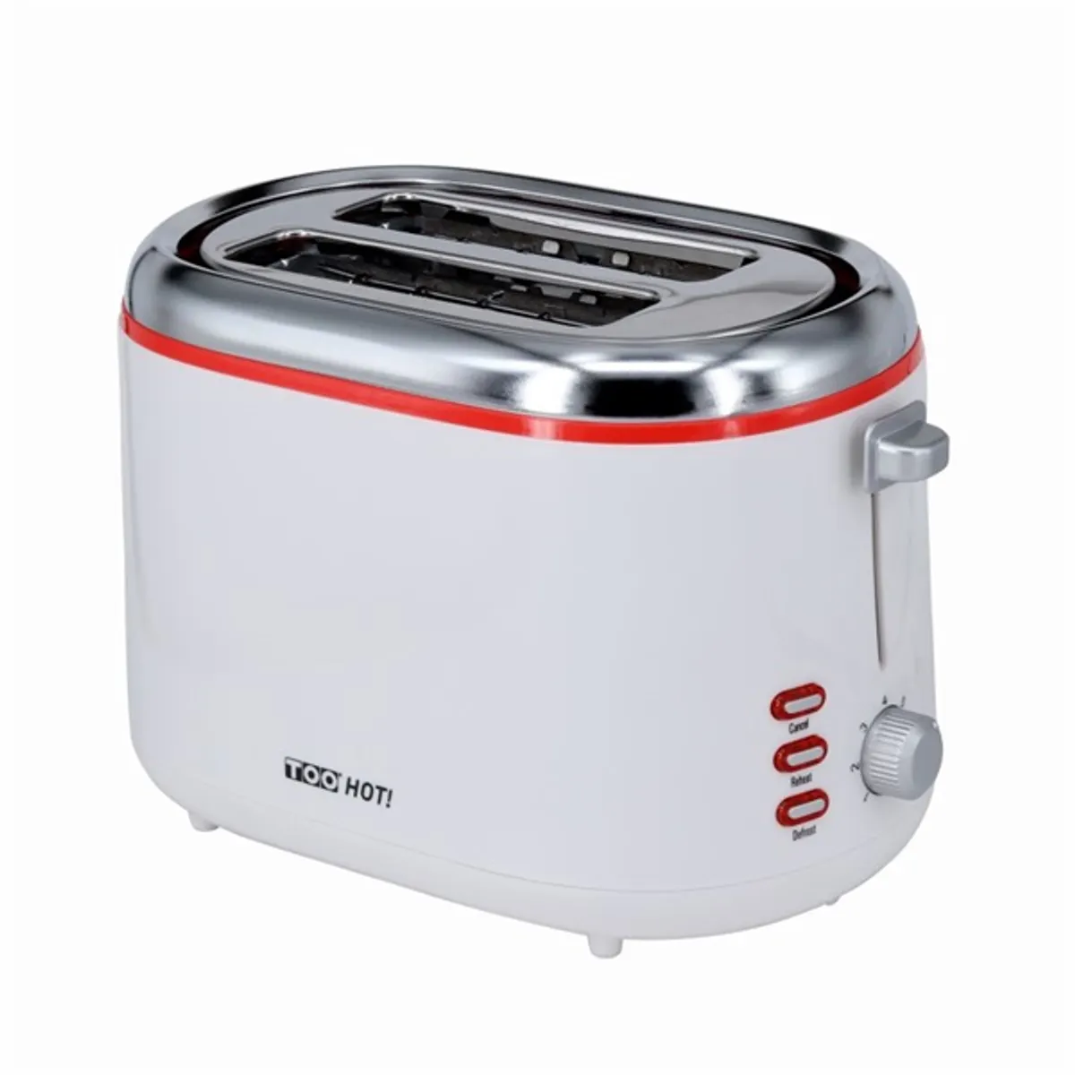 TOO TO-343-WR Kenyérpirító fehér 2 szelet 850 W 7 pirítási szint automatikus középre igazítás morzsatálca #1