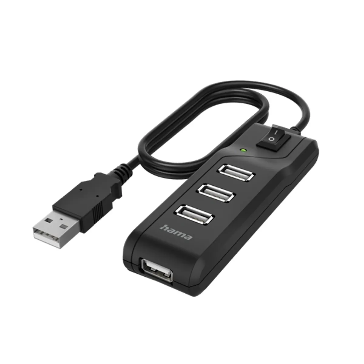Hama 00200118 usb 2.0 hub 4-port buspowered fekete #2