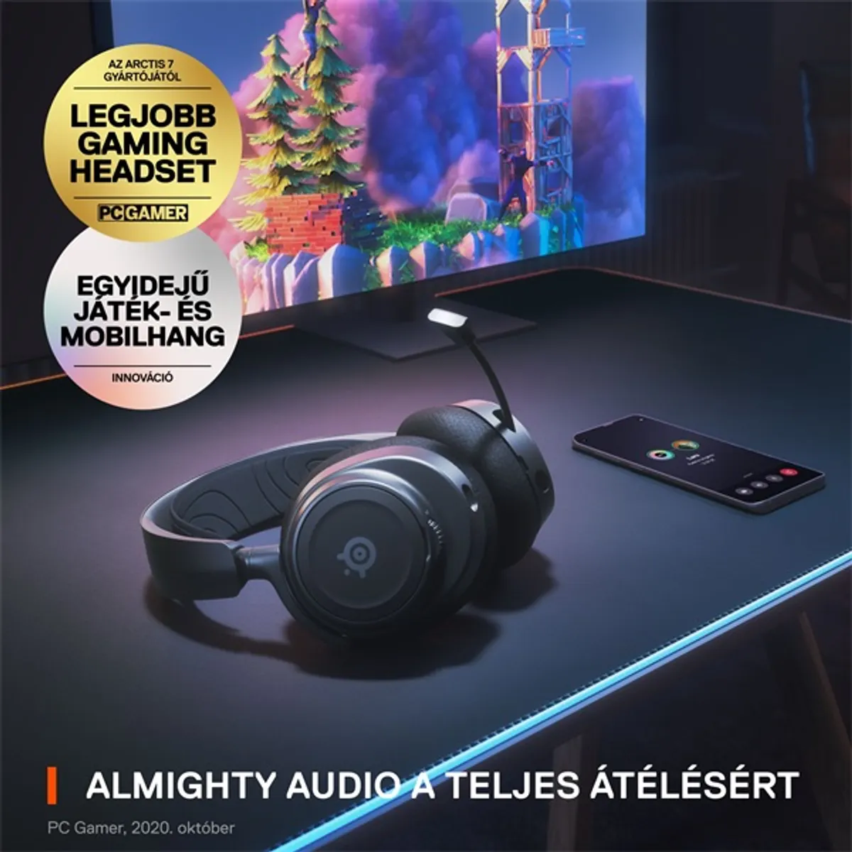 STEELSERIES 61553 Arctis Nova 7 Wireless Fekete Bluetooth USB-C 38 óra #6
