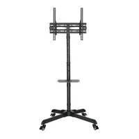 SBOX FS-224-2 mobil konferencia állvány 32"-55" VESA 100x100-400x400, 35 kg, magasság 1030-1430 mm, forgatható, billenthető 5°, kábelrendező #3