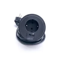 TOO GPS-203-1B beépíthető hálózati elosztó 1x SCHUKO 1,8 m fekete IP20