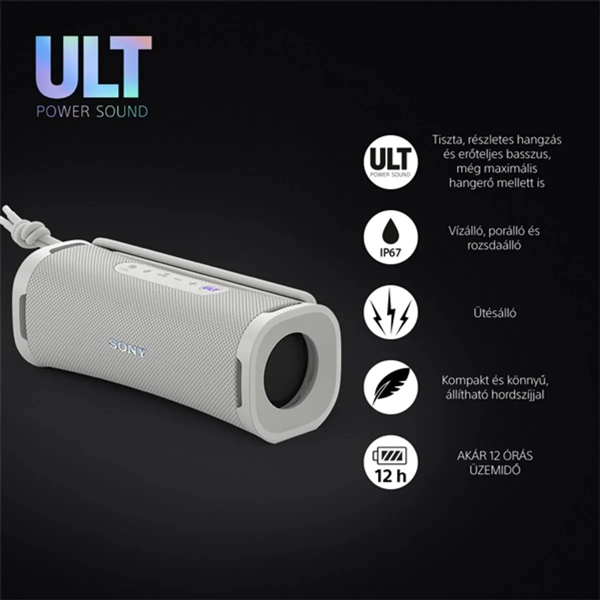 Sony SRSULT10W.CE7 ULT FIELD 1 IP67 Bluetooth 5.3 USB-C 30 W RMS 12 óra #2