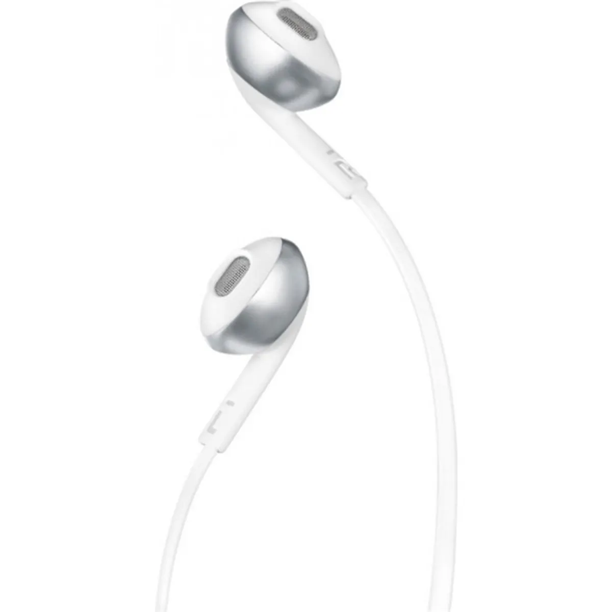 JBL JBLT205CRM T205 Fehér króm 12 mm meghajtó, 3,5 mm jack, vezetékes, mikrofon, impedancia 32 ohm, 20 Hz-20 kHz, 118 cm #2