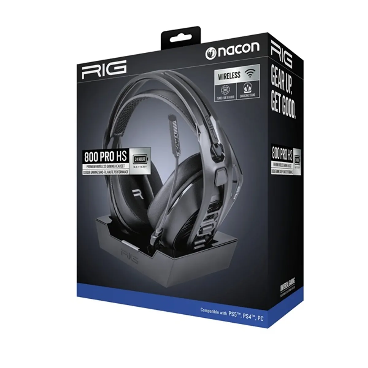 Nacon 2808590 RIG 800 PRO HS vezeték nélküli 40 mm hangszórók PS4 és PS5 kompatibilis fekete #1