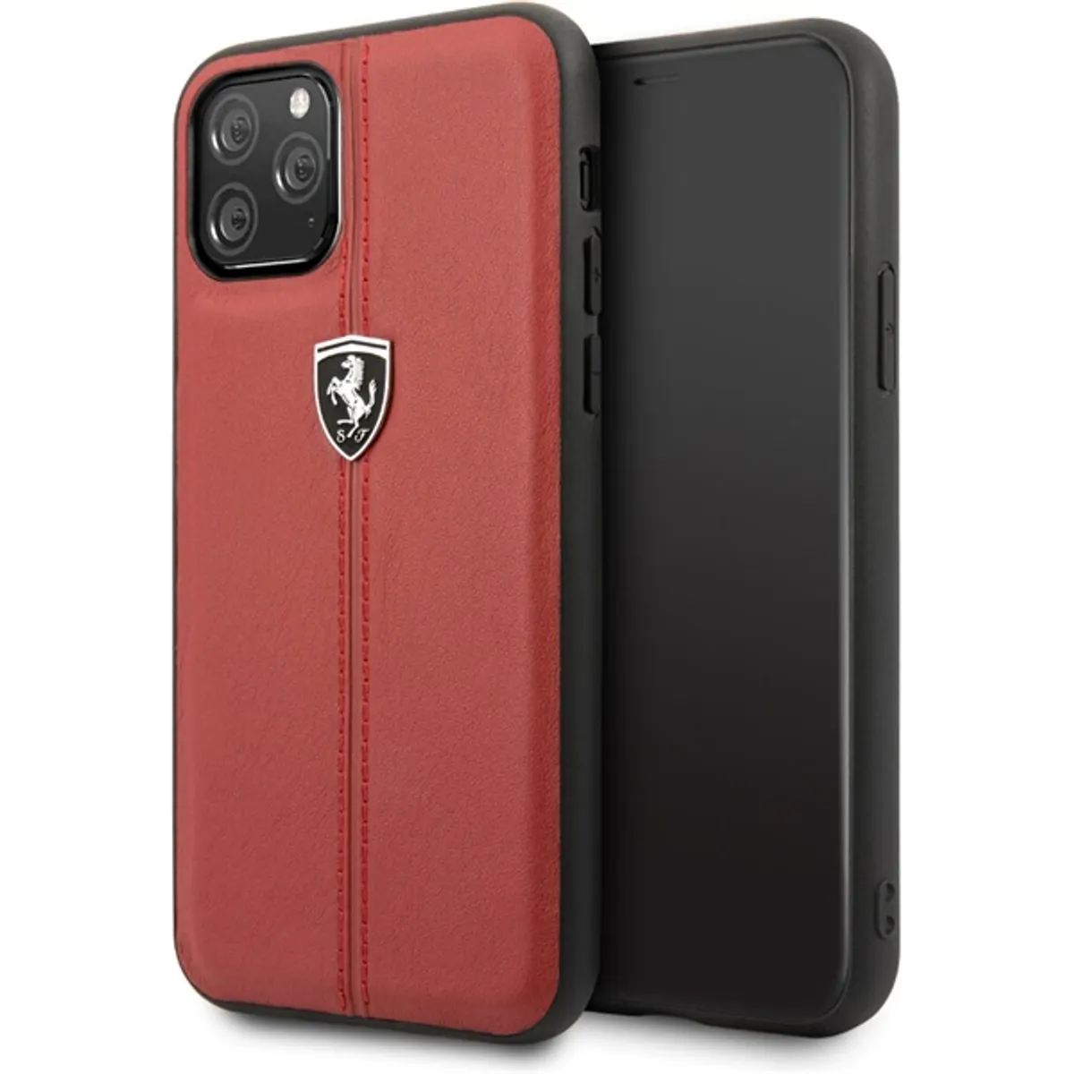Ferrari FEHDEHCN58RE függőlegesen csíkozott piros kemény tok iPhone 11 Pro 5,8" #1
