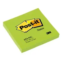 Post-it 7100177477 Jegyzettömb 76x76 mm 100 lap öntapadós neon zöld PEFC