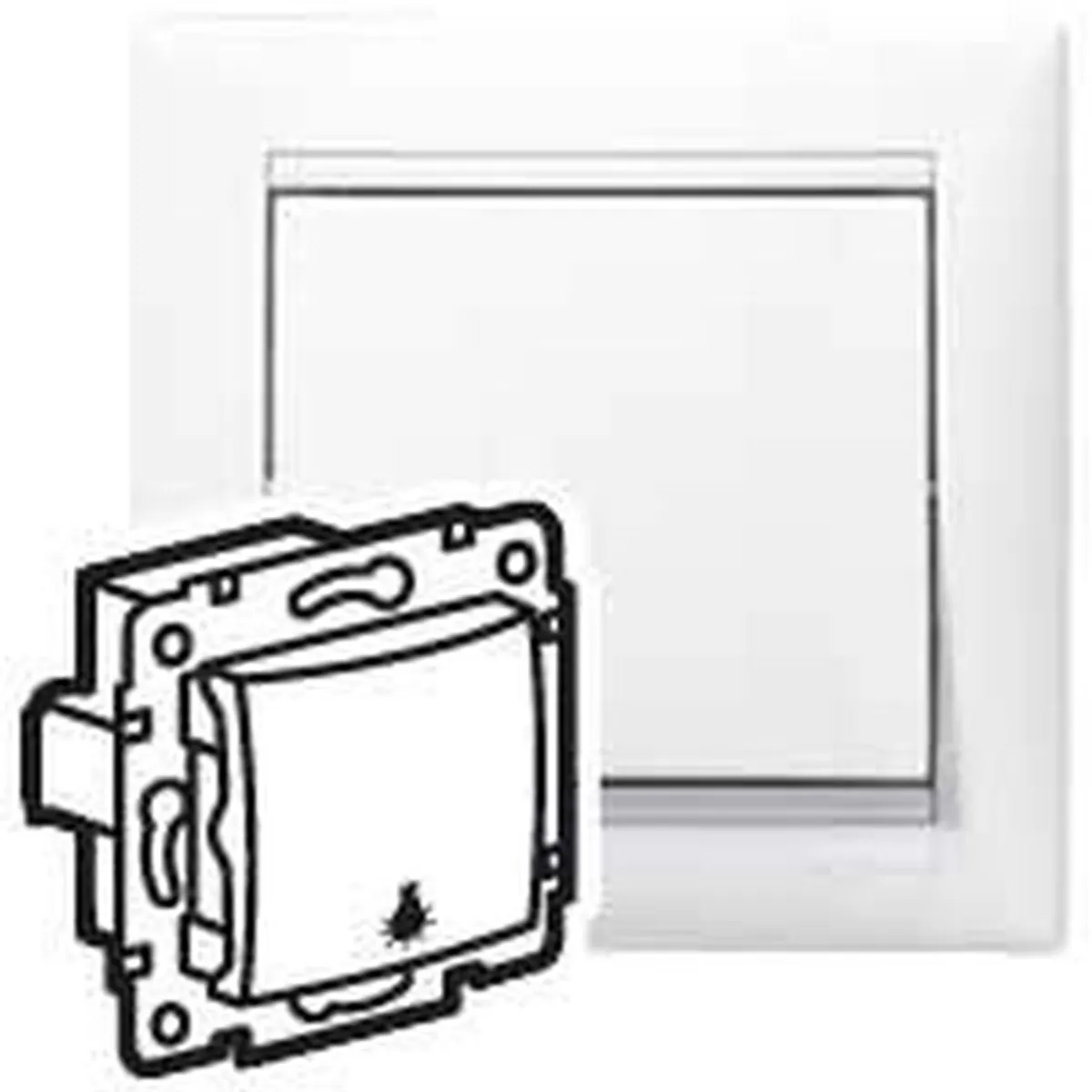 LEGRAND 774412 Valena fehér egypólusú nyomó #1