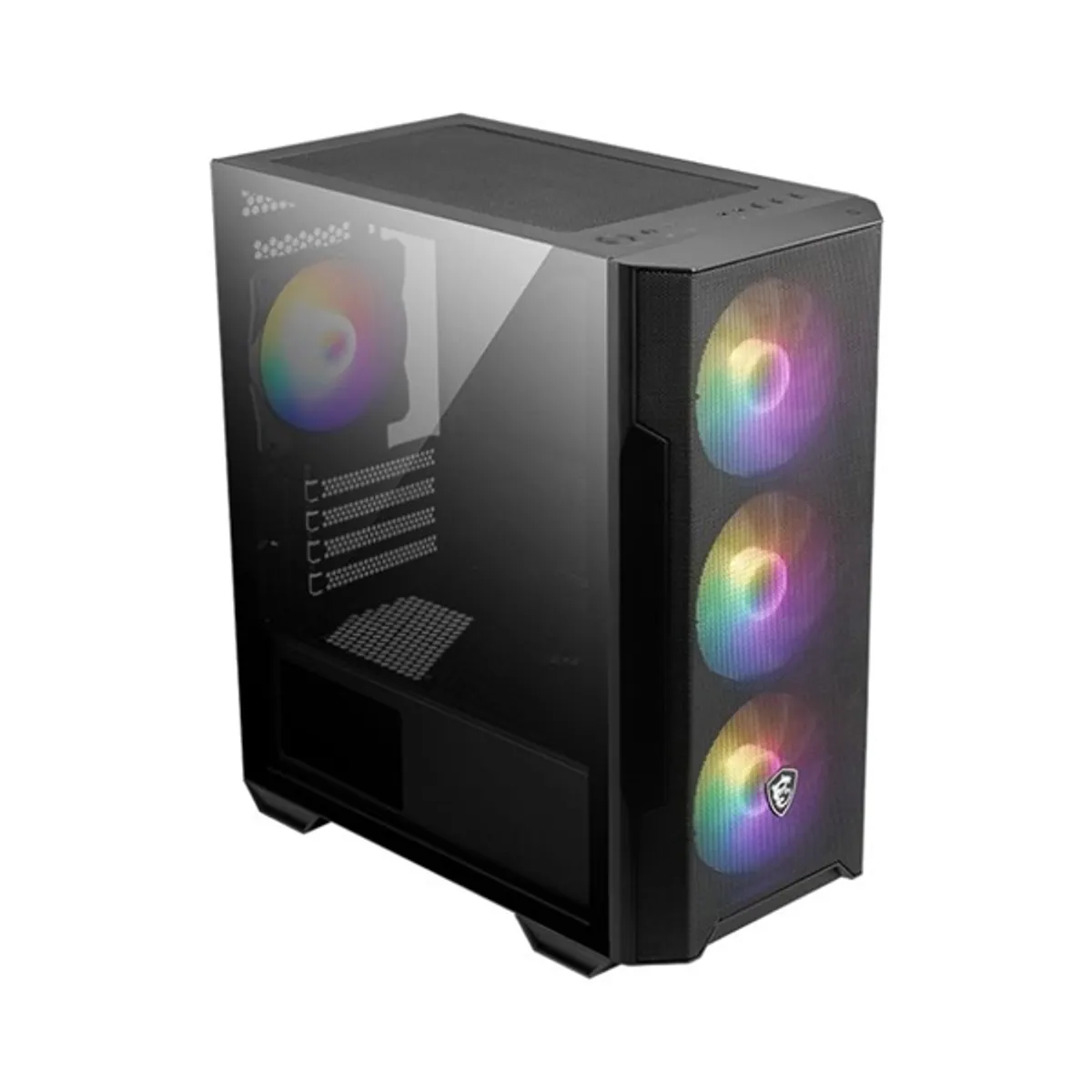 MSI MAG FORGE M100R mATX fekete edzett üveg ARGB 4x ventilátor 2x 2.5" 1x 3.5" USB 3.0 #1