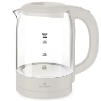 Blaumann BL-9007 vízforraló krém 1,7 L üveg bevonatú tartály automatikus kikapcsolás 360 fokban elforgatható