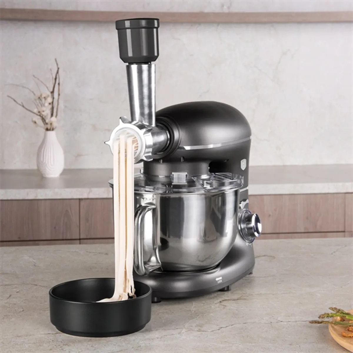 Berlinger Haus BH/9533 konyhai robotgép antracit 1500 W 7 l keverőtál, dagasztó, habverő, húsdaráló, bolygóforgatás, mixer, 6 fokozat #8