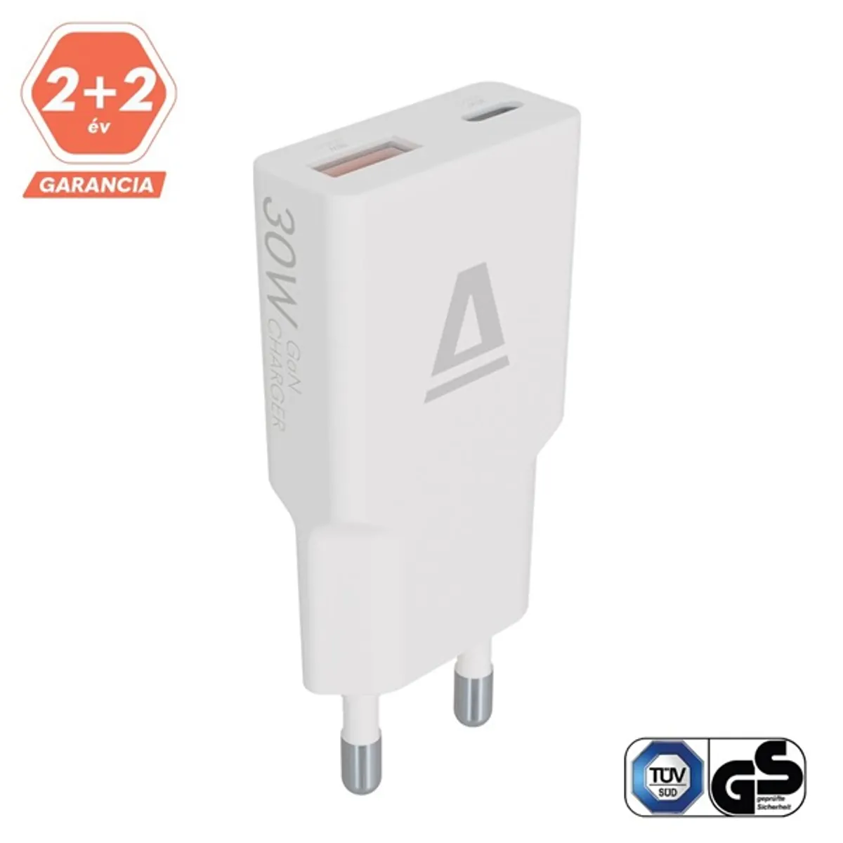 AVAX CH641W NANO SLIM 30W USB-C PD3.0 és USB-A QC3.0 fehér #2