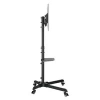 SBOX FS-224-2 mobil konferencia állvány 32"-55" VESA 100x100-400x400, 35 kg, magasság 1030-1430 mm, forgatható, billenthető 5°, kábelrendező #4