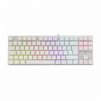 White Shark WS GK-2106W-BL-HU COMMANDOS fehér mechanikus magyar kiosztás kék kapcsoló RGB 88 gombos TKL USB hub kábel 150 cm