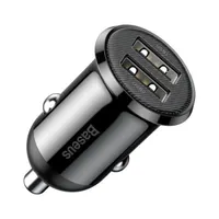 Baseus CCALLP-01 Grain Pro autós töltő 2x USB 5V 2,4A 12-24V