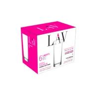 LAV LV-LBR340F Empire Long Drink 360ml koktélos pohár készlet 6 darabos Átlátszó Üveg