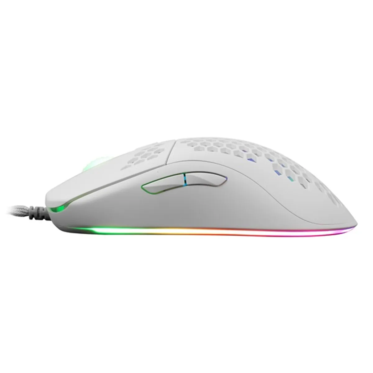 White Shark WS GM-5007W Galahad 6400 dpi fehér rgb háttérvilágítás gumírozott felület usb 2.0 1,8 m 6 gombos #10