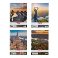 Herlitz 09542952 City kockás spirálfüzet A5 80 lap álló mintás nem lyukasztott
