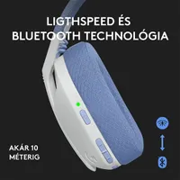 Logitech 981-001074 G435 Fejhallgató Lightspeed Bluetooth 10 m USB-C 20 Hz-20 kHz 45 Ohm Over-Ear Fehér-kék #2