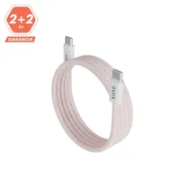 AVAX CB610P Magnety USB-C adat- és töltőkábel 100W 1m rózsaszín fonott #2