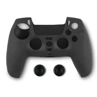 Spartan Gear 2808147 PS5 kontroller szilikon skin fekete 2 analóg kar védővel
