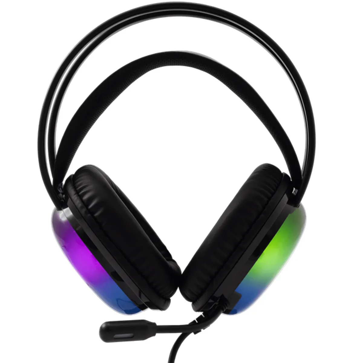 White Shark Ws Gh-2444B Peacock-B fekete gamer fejhallgató RGB világítás, vezetékes, 50 mm, 32 ohm, 103 dB, 20-20000 Hz, mikrofon baloldali, 200 cm kábel #2