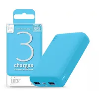 JUICE JU194716 ECO 3 Charge 10000mAh 2x USB-A, 1x USB-C kékeszöld Újrahasznosított műanyag