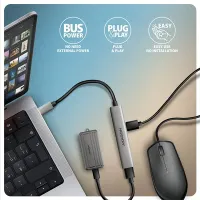 Axagon HUE-STC Alu Strip USB-C hub 4 port szürke táp nélküli #4