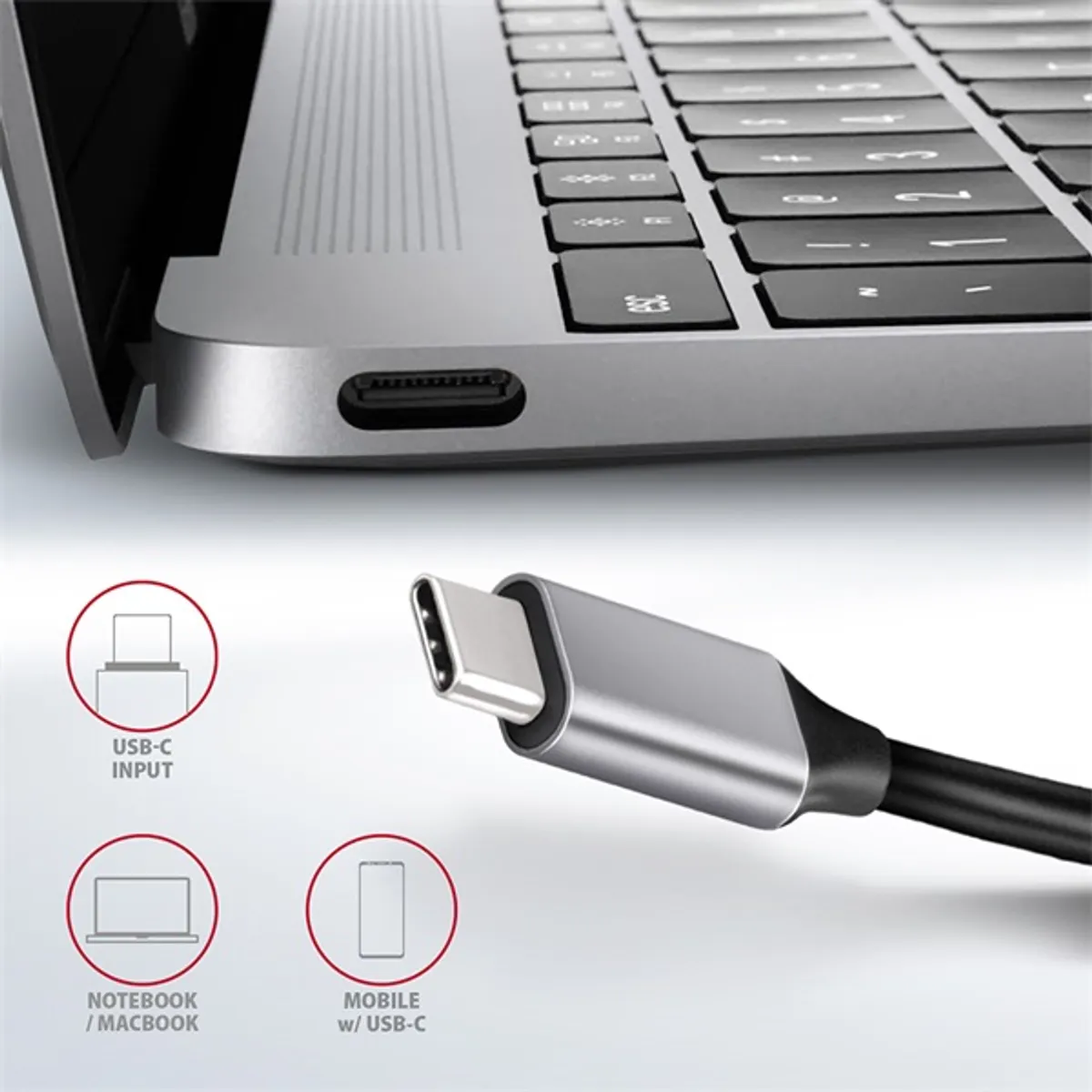 Axagon HMC-6GL 6in1 hub 3x USB-A 1x HDMI 1x RJ-45 USB-C PD 20 cm kábellel #5