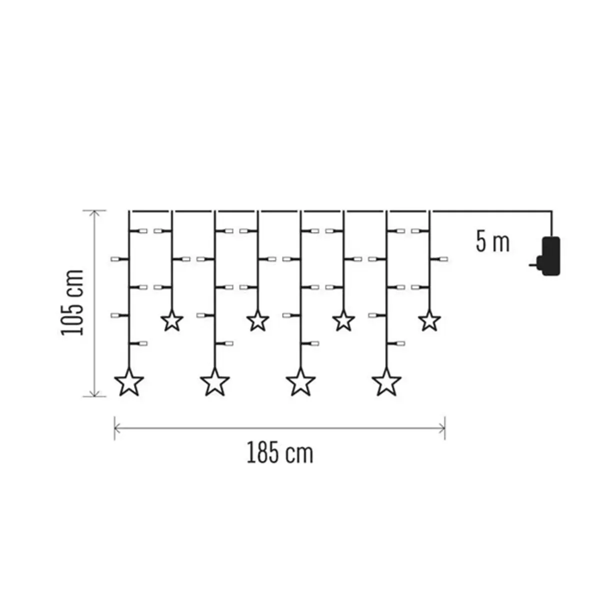 EMOS DCGW12 Fényfüzér függöny LED integrált IP44 beltéri karácsonyi #7