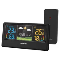 SENCOR 52000064 Időjárás állomás LCD vezeték nélküli ébresztőóra fekete #4