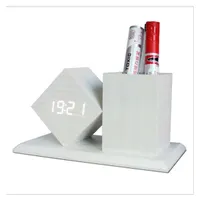 TOO PHC-330-W digitális óra írószertartóval fehér #3