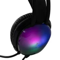 White Shark Ws Gh-2444B Peacock-B fekete gamer fejhallgató RGB világítás, vezetékes, 50 mm, 32 ohm, 103 dB, 20-20000 Hz, mikrofon baloldali, 200 cm kábel #5