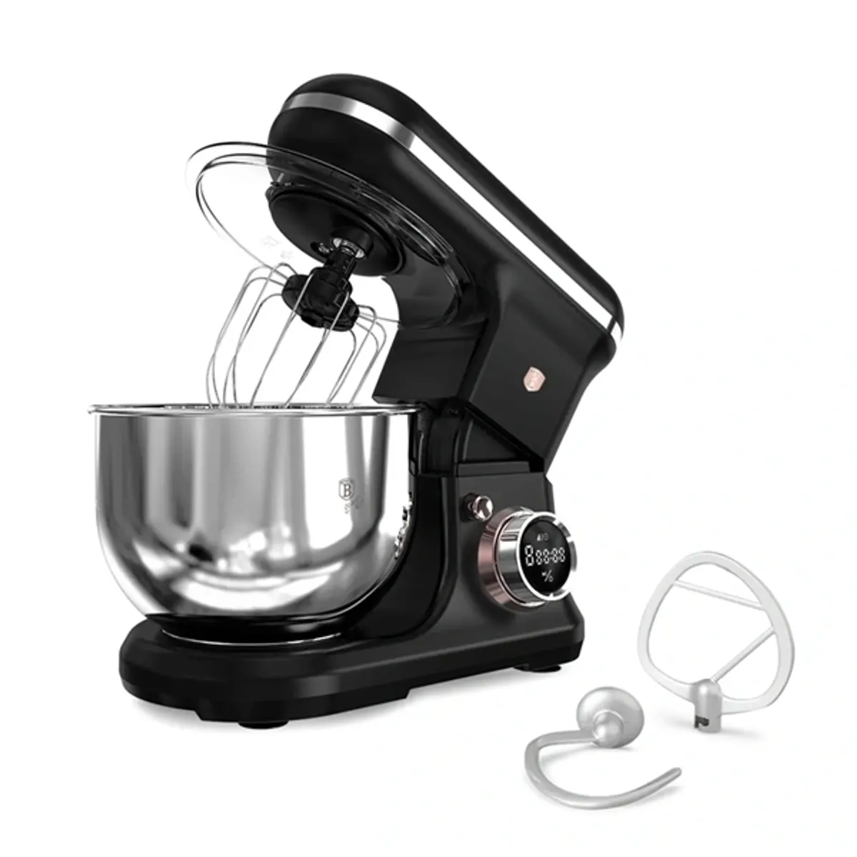 Berlinger Haus LP-BH-238 konyhai robotgép 1200 W 6L rozsdamentes acél tál 8 fokozat digitális időzítővel és kijelzővel matt fekete-rose gold #2