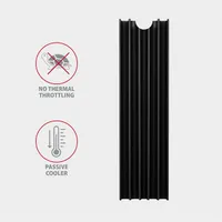 Axagon CLR-M2L10 M.2 hűtőborda alumínium 22x80 mm 10 mm passzív 2 hővezető alátét #4