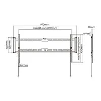 Stell 35057823 SHO 7210 slim fix TV-tartó konzol 43"-90" fekete acél 75 kg VESA 200x100-800x400 #4