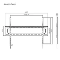 Stansson WM-60120 60"-120" fali konzol acél fekete 120 kg forgatható billenthető #5