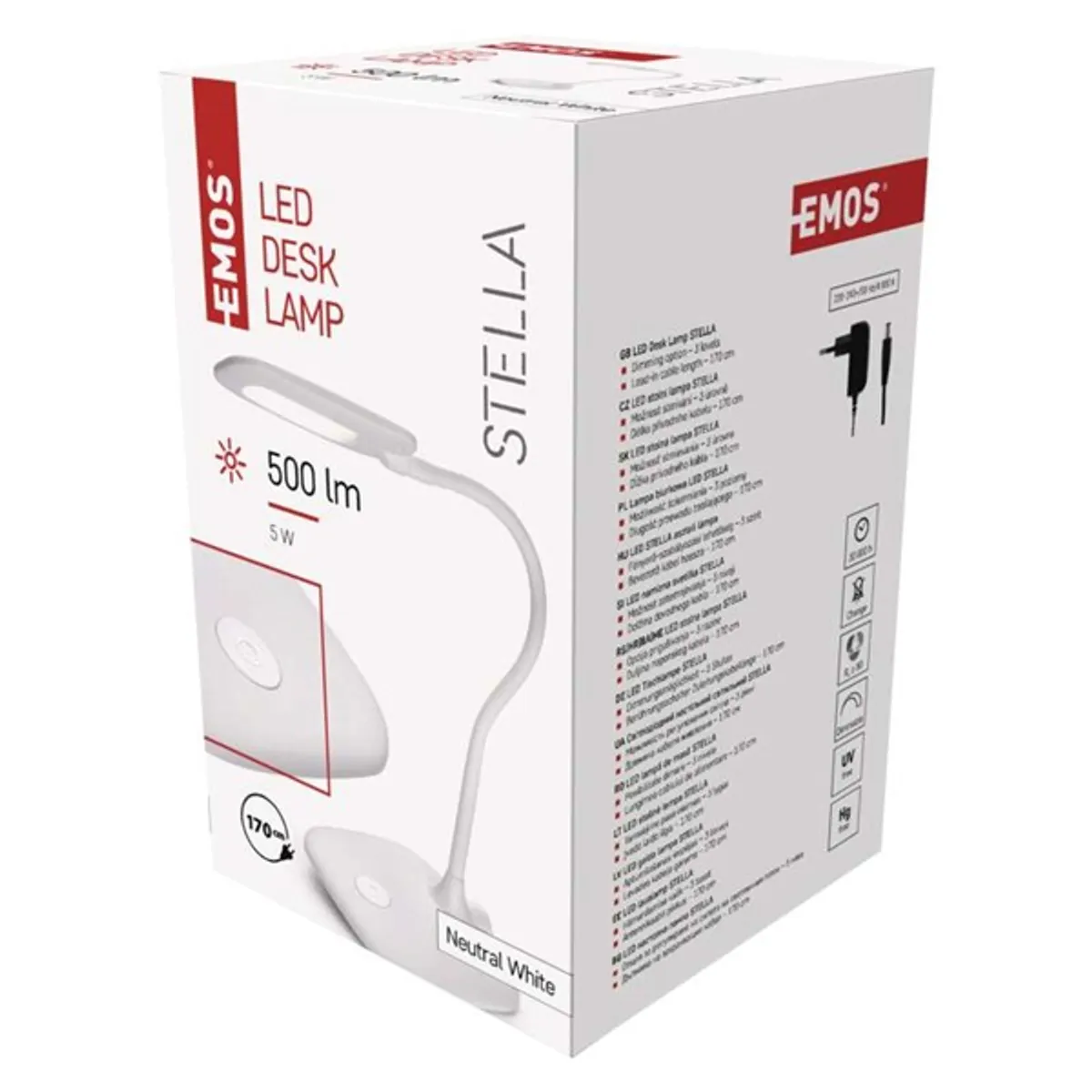 EMOS Z7602W Stella led asztali lámpa fehér 500 lm 4000K IP20 A #5