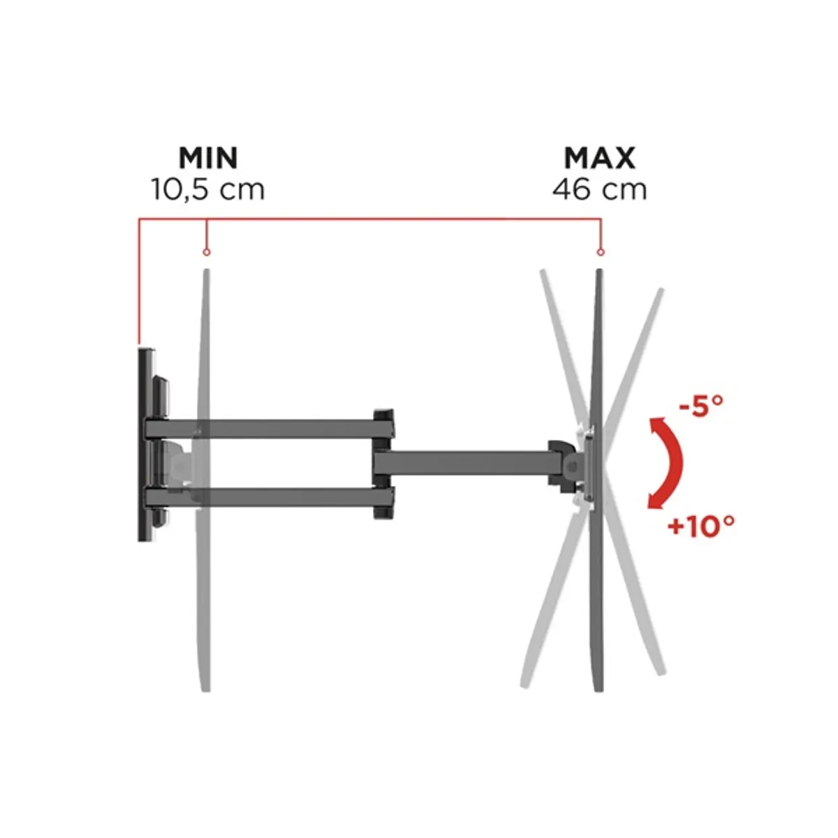 Meliconi 580469 Flatstyle FDR 400 Fast Block 40"- 65" fali TV konzol #7