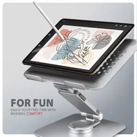 AXAGON STND-LR ALU HQ ezüst 360 fokos forgatás 10"-17,3" laptop állvány #7