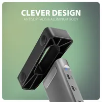 AXAGON HMC-10HLS LONGER 9in1 dokkoló USB-C HDMI LAN SD MicroSD 6 USB 25 cm #8