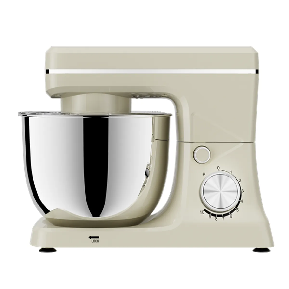 TOO SM-1500-B Gulf 1500 W bézs 4,5 L rozsdamentes acél edény habverő dagasztókar 10 fokozat csúszásgátló lábak #1