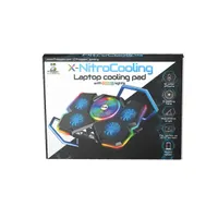 FROGGIEX FX-PC-P1-BL NitroCooling 5x ventilátor rgb világítás usb hub telefontartó fekete #6