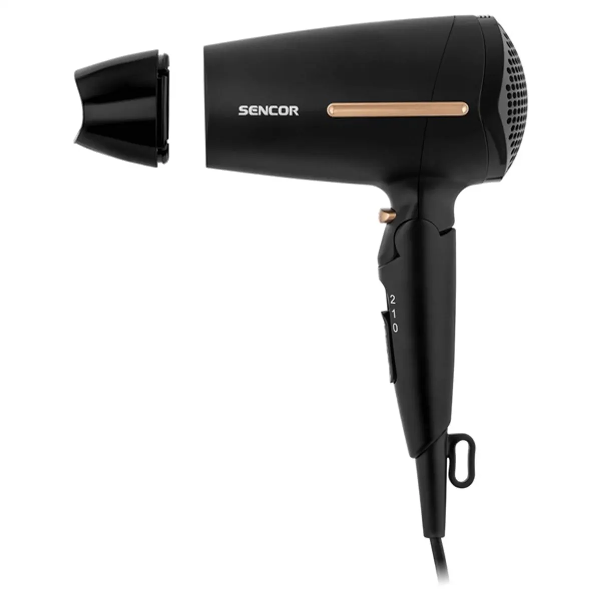 Sencor 41012454 SHD 0045BK fekete 1600 W 2 hőfok 2 sebesség ionos hideg levegő szűkítő fej 180 cm kábel #3