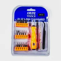 IRIS TOOLS DT-111 21 az 1-ben csavarhúzó 18 darab csavarhúzó bit 18x13 cm #2