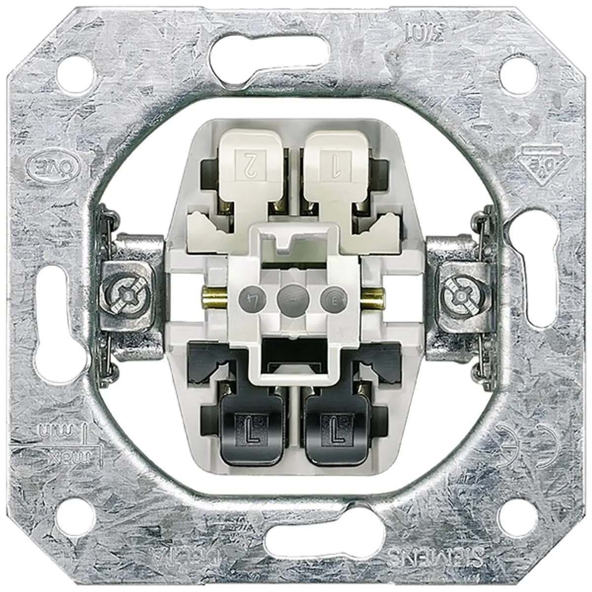 Siemens 5TA2112 Delta 2P kapcsolóbetét 10A IP20 rugós vezetékbekötéssel süllyesztett #1