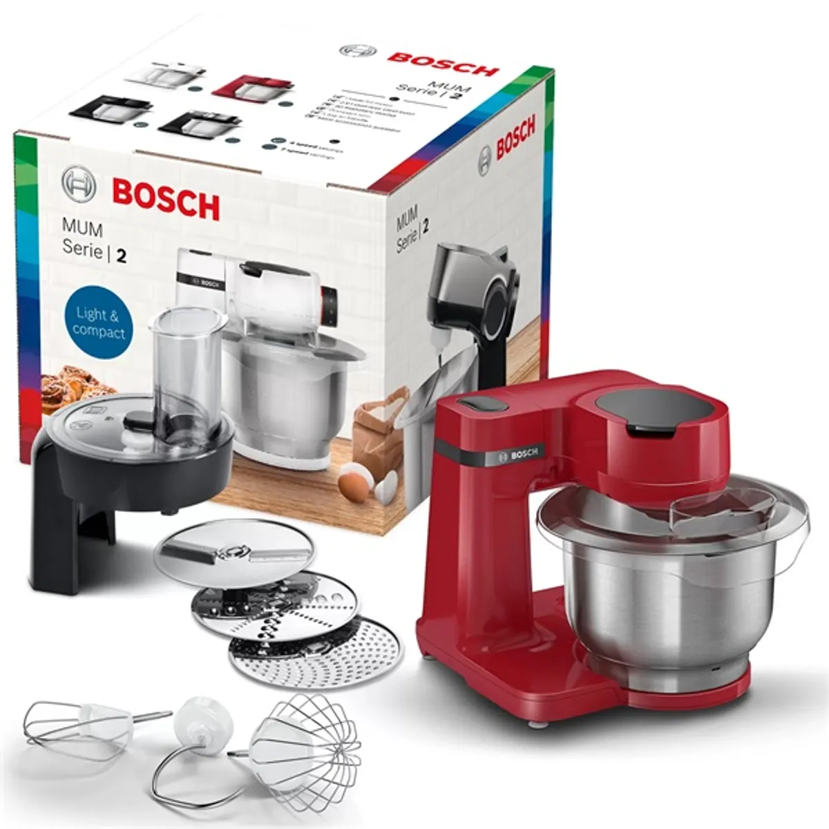 Bosch MUMS2ER01 konyhai robotgép 700 w 3,8 l piros 4 fokozat impulzus #7
