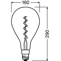 LEDVANCE 4058075091993 Vintage LED körte E27 5W 300 lm 2000K Filament Meleg fehér #4