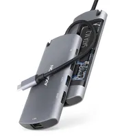 AXAGON HMC-6M2 6in1 dokkoló M.2 SATA USB-C PD60W HDMI 4K RJ45