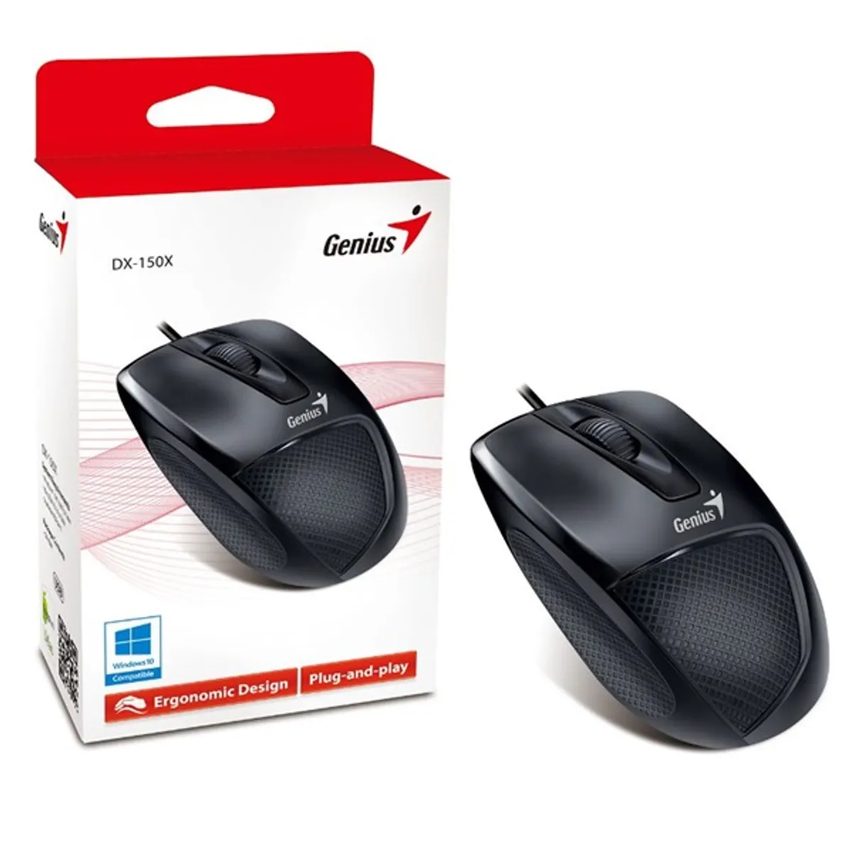 Genius 31010231103 DX-150x optikai USB 1000dpi 2 gomb és görgő 150 cm jobbkezes ergonómikus #3